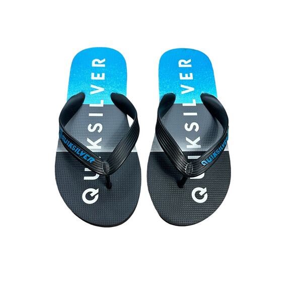 Quiksilver Boys Flip Flops 2/3 Euc - Picture 1 of 3